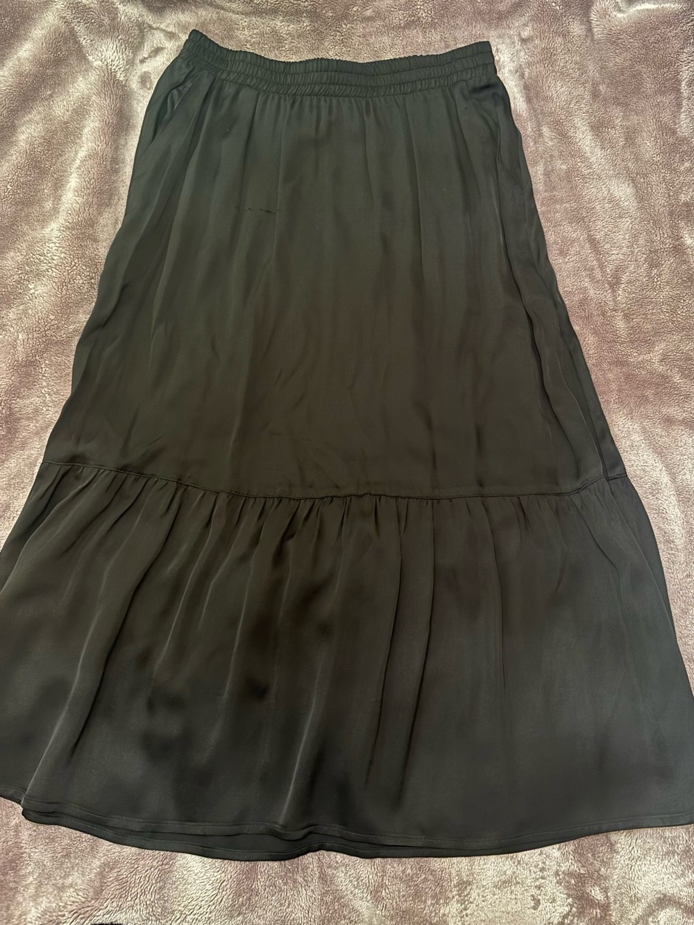 Nation Black Tiered Maxi Skirt